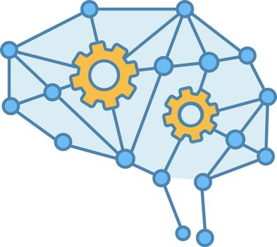 Deep learning AI color icon