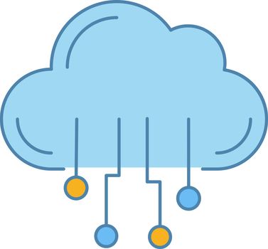Cloud computing color icon