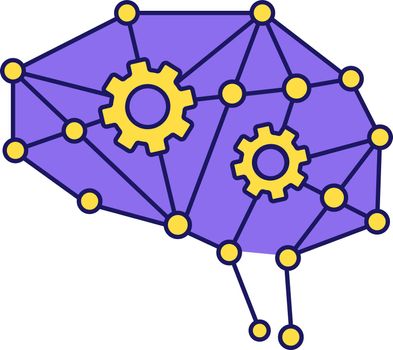 Deep learning AI color icon