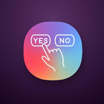  Yes or no click app icon