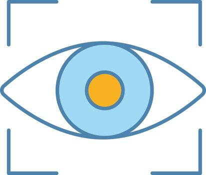 Retina scan color icon