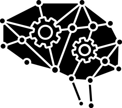 Deep learning AI glyph icon