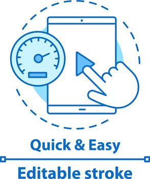 Easy and quick service concept icon