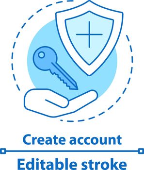 Account creation concept icon