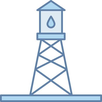 Oil rig color icon