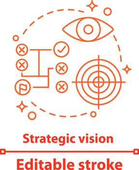 Strategic vision concept icon