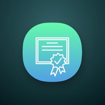 Certificate app icon