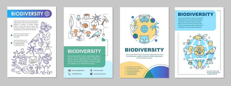 Biodiversity brochure template layout