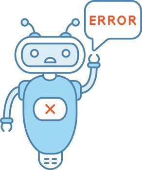 Error chatbot color icon