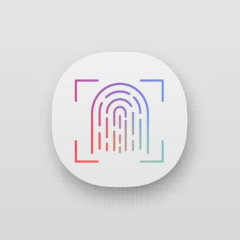 Fingerprint scanning app icon