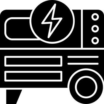 Portable power generator glyph icon