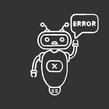 Error chatbot chalk icon