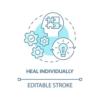 Heal personally concept icon