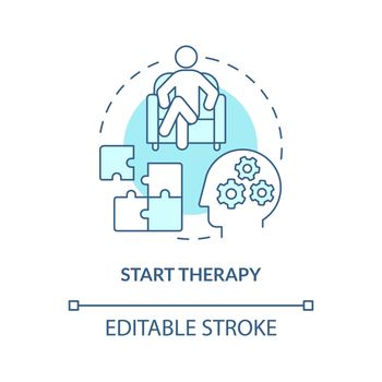 Begin therapy concept icon