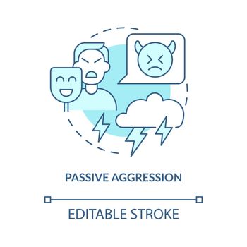 Indirect aggression concept icon