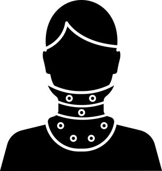 Cervical collar glyph icon