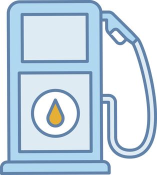 Filling station color icon