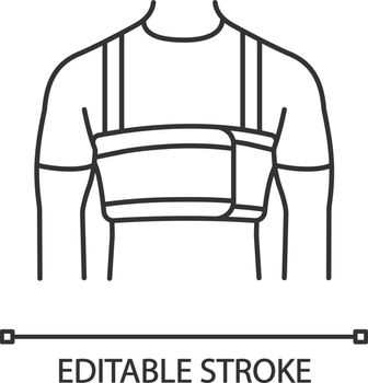 Surgical menâs rib belt linear icon