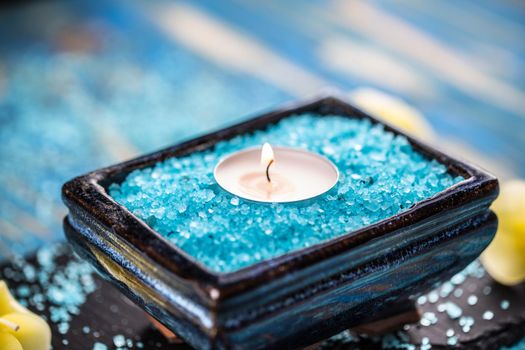 Sea salt and candle