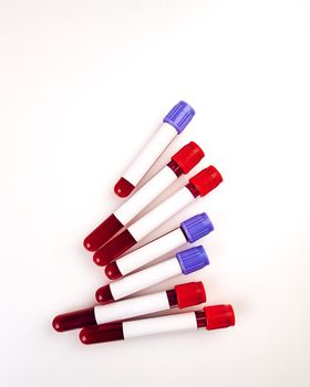 Blood tube with sample blood 