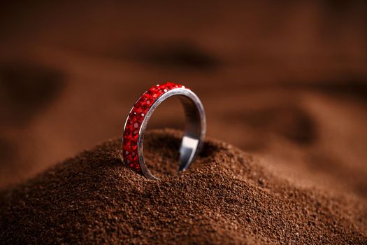 Red jewellery ring