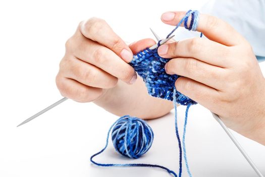 Knitting hands 