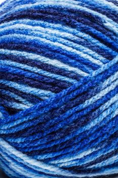 Blue wool yarn