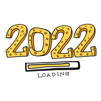 2022 loading word vector illustration