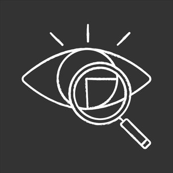 Retina scan chalk icon