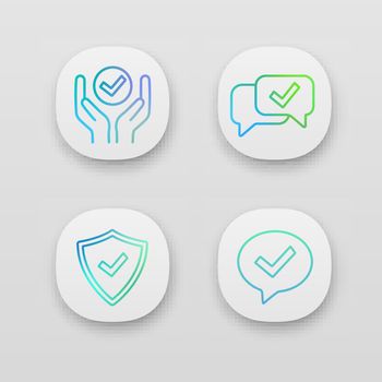Approve app icons set