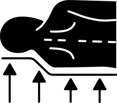 Orthopedic mattress glyph icon