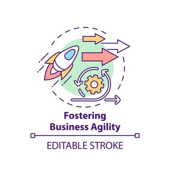 Fostering business agility concept icon