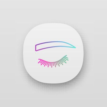 Straight eyebrow shape app icon