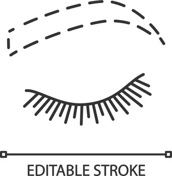 Eyebrow contouring linear icon