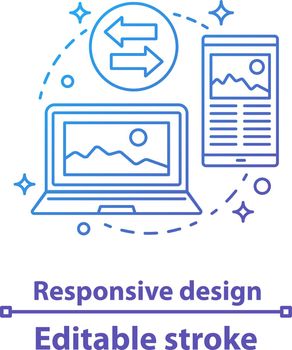 Responsive web design concept icon