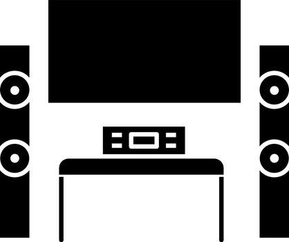 Home theater system with TV glyph icon
