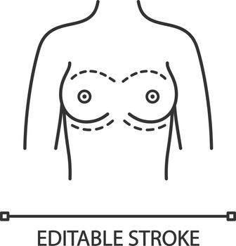 Breast augmentation linear icon