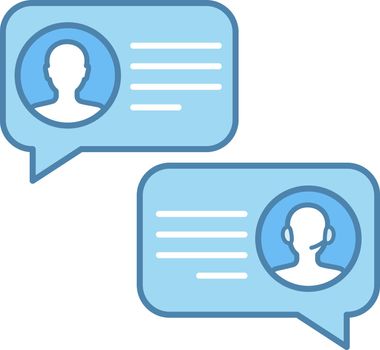 Customer live chat color icon