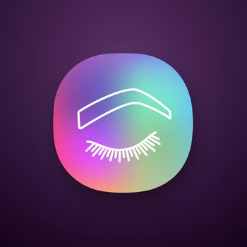 Steep arched eyebrow shape app icon