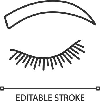 Rounded eyebrow shape linear icon
