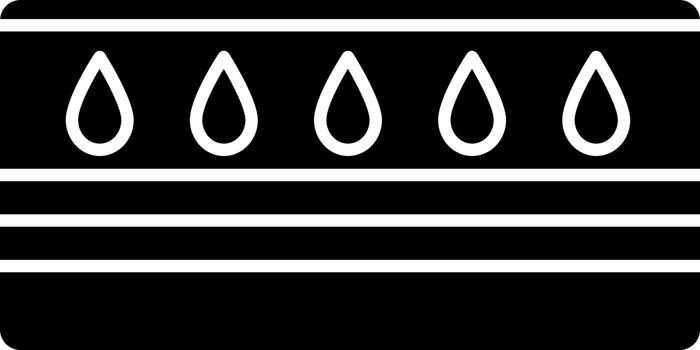 Water mattress glyph icon