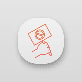 Protest banner in hand app icon