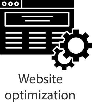 Website optimization glyph icon