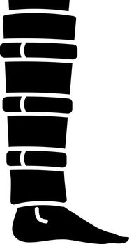 Shin brace glyph icon