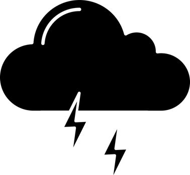 Thunderstorm glyph icon