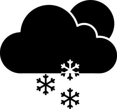 Scattered snow glyph icon