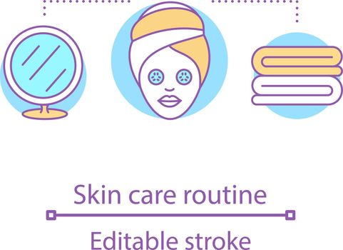 Skin care routine concept icon