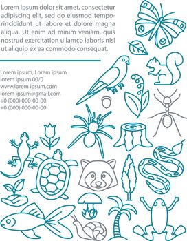 Biodiversity article page vector template