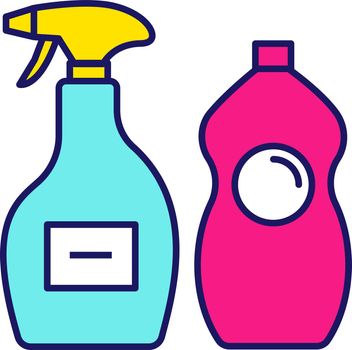 Cleaning chemicals color icon