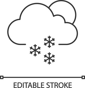 Scattered snow linear icon